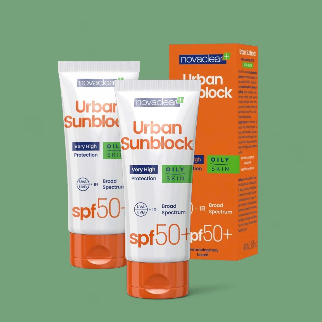 NC URBAN Sunblock SPF50+ Oily Skin 2x40 ml