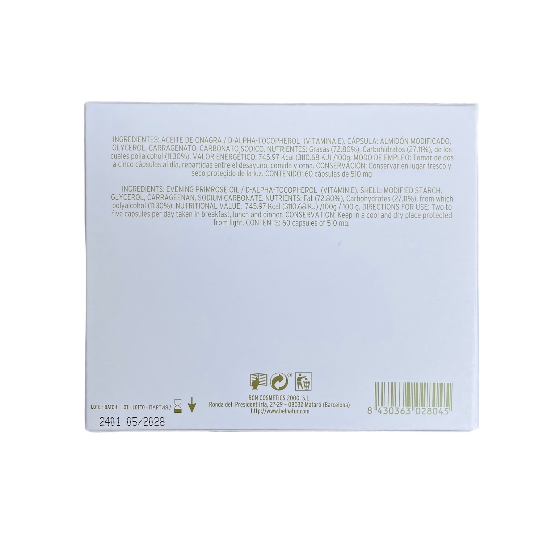 Onagrina- Ligetszépeolaj kapszula E-vitaminnal