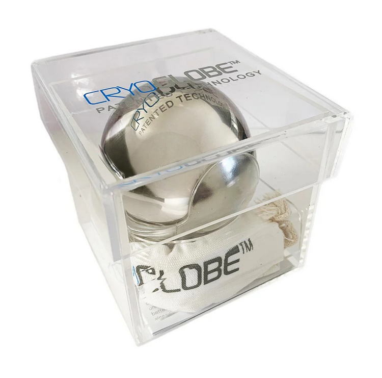 Cryoglobe™ jéggolyó masszázs orvosi acélból (2db)