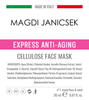 Anti-Aging Celluloz Face Mask by Janicsek Magdi