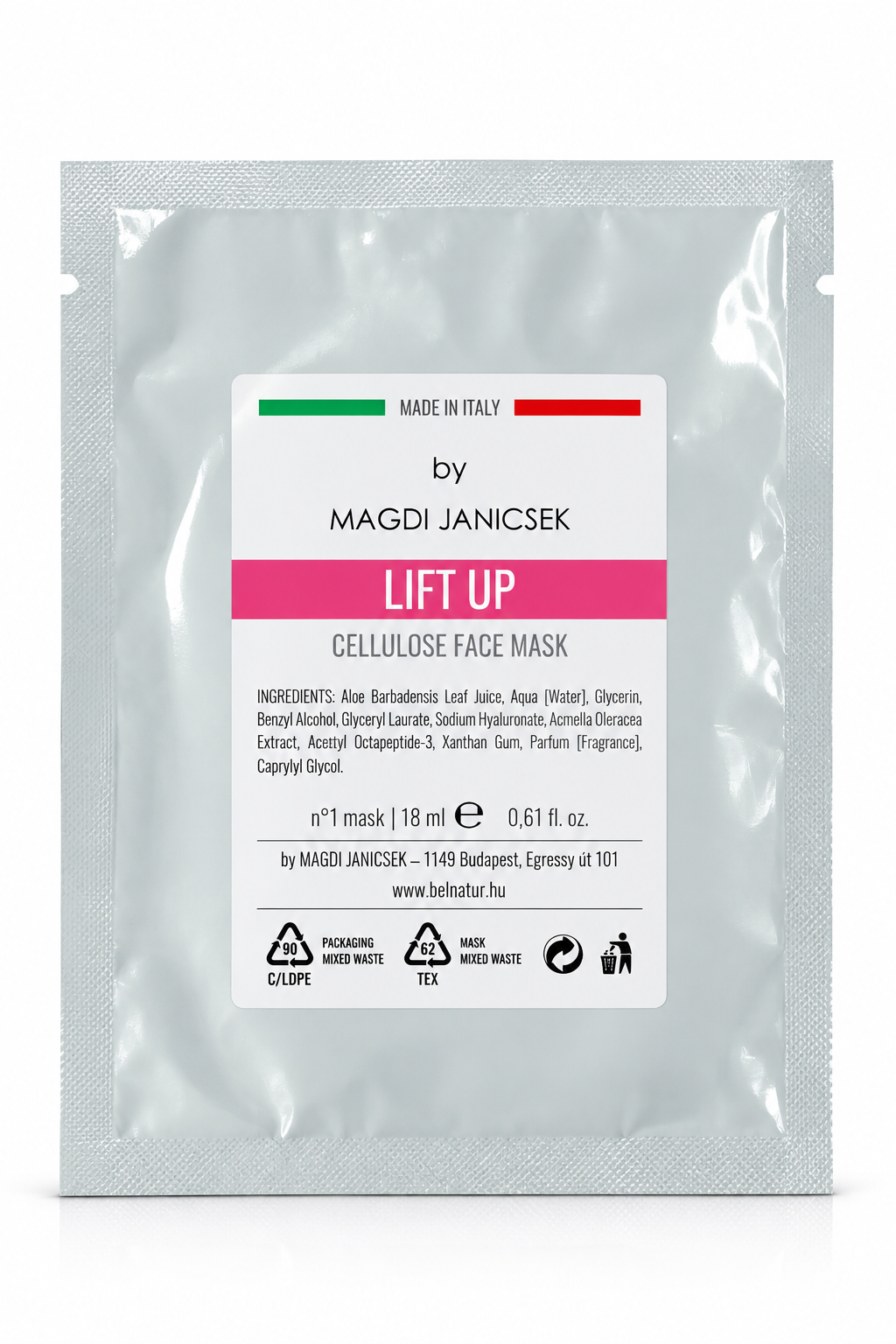 LIFT UP Cellulose Mask – by Janicsek Magdi