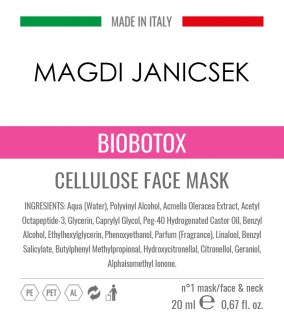 Biobotox Celluloz Face Mask by Janicsek Magdi